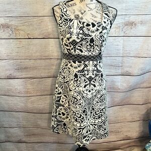 Anthropologie Ett:Twa Valery Dress Jacquard Sleeveless Square Neck Size XS